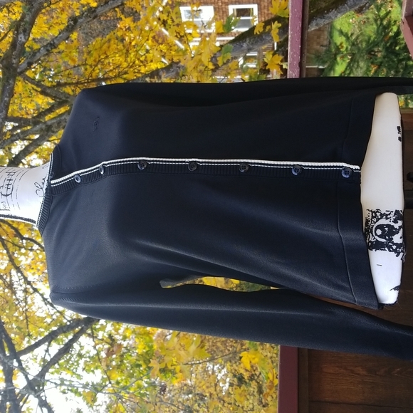 Givenchy Sweaters - GIVENCHY Monogram Size medium 38 Black WhiyeButton up Cardigan